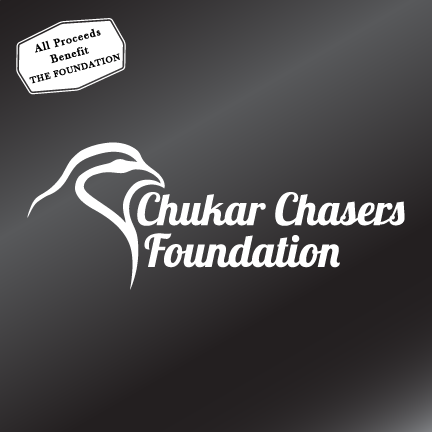 The Chukar Chasers Foundation I Decal - White Vinyl