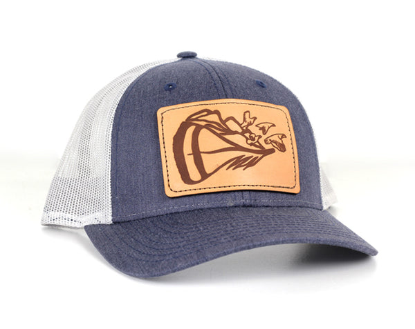 Chukar Chasers - Chuk Country Leather Patch-Heathered Navy/Light Grey