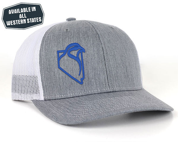 The Chukar Chasers Snapback - Heathered Grey/White