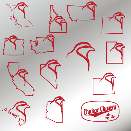 Chukar Chasers Decals - Vinyl (6" x 4")