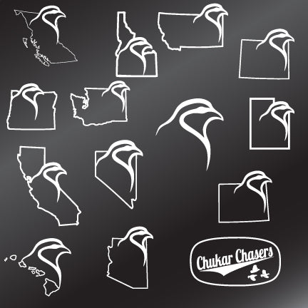 Chukar Chasers Decals - Vinyl (6" x 4")